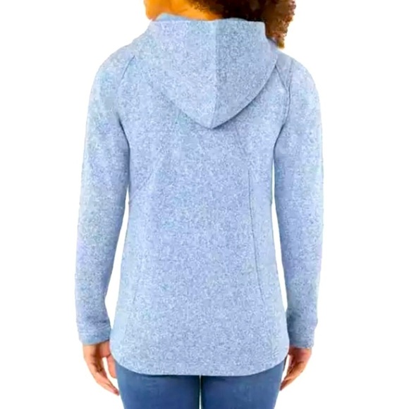 Eddie Bauer Blue Hooded Radiator Fleece 2.0 Long Full-Zip Jacket size XSmall - Picture 3 of 7